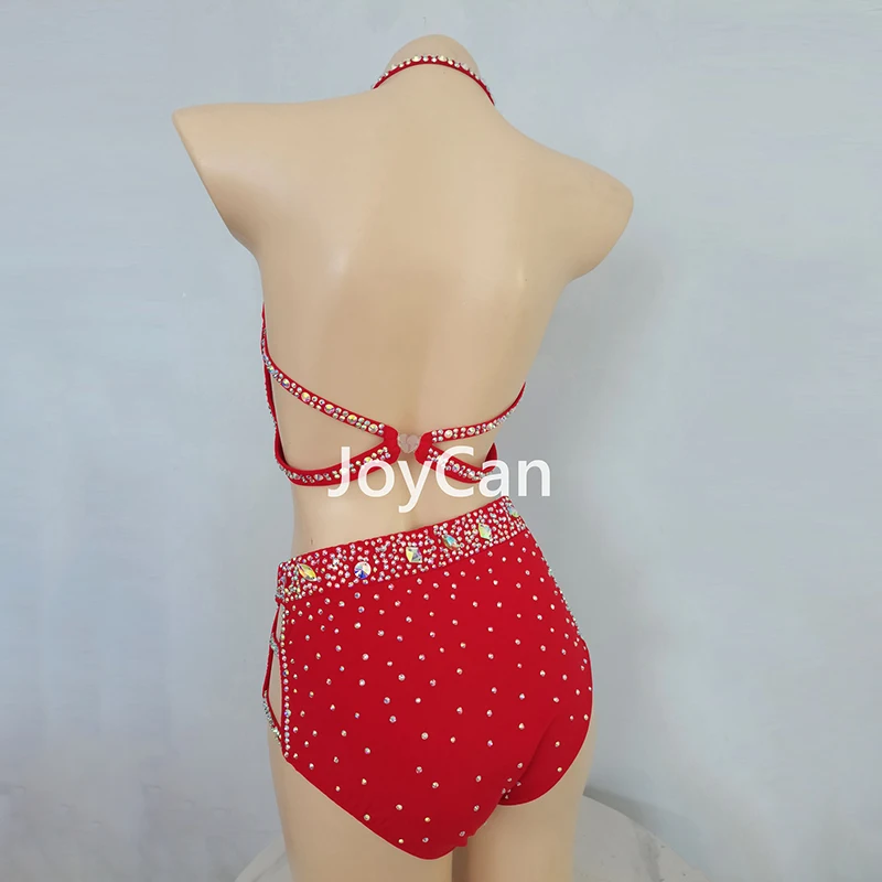 JoyCan-Vestido de Jazz Lírico, Traje vermelho para menina, Roupas de Pole Dancing, Treinamento Performance