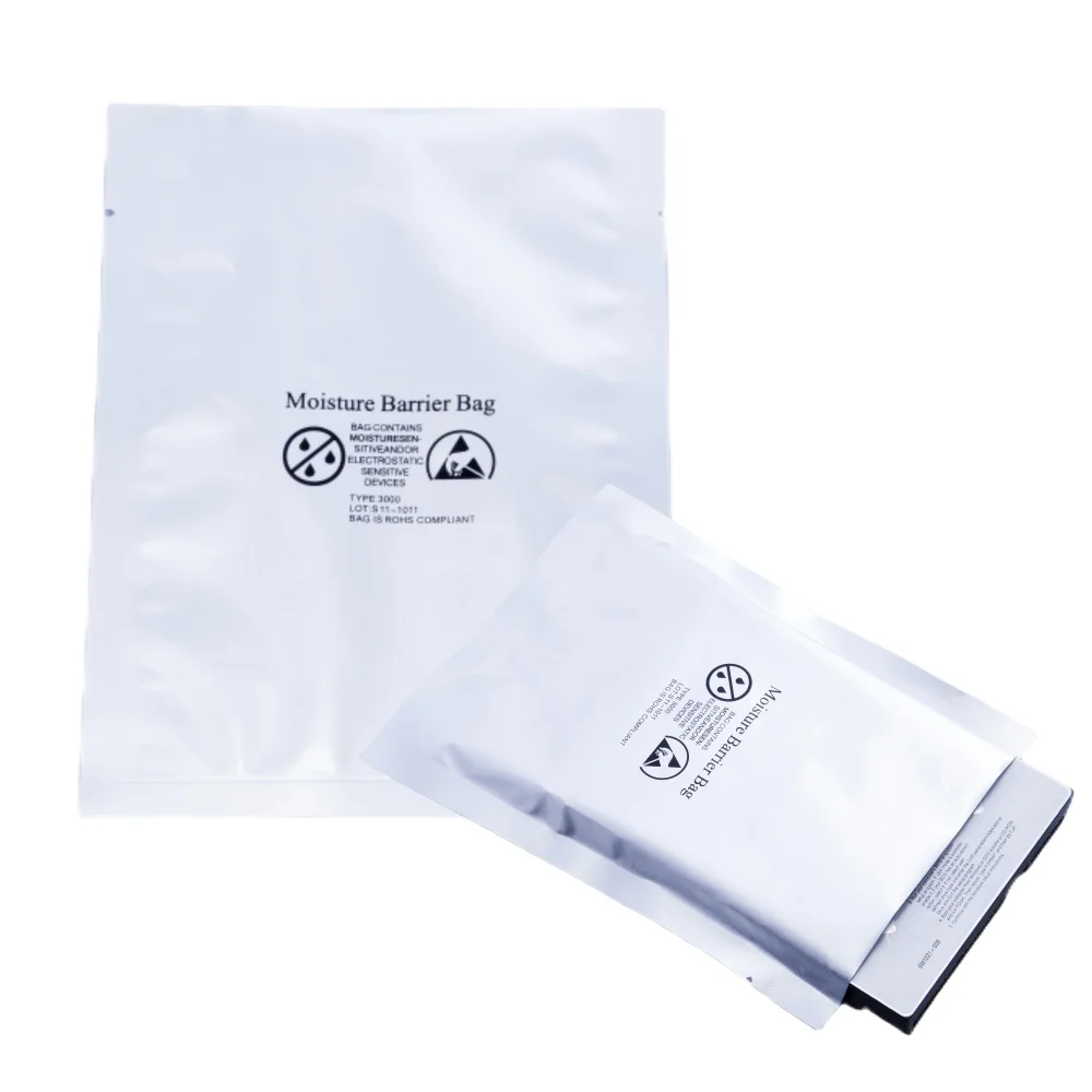 50PCS ESD Anti-Static Moistureproof Ldpe Shielding Machine PE Moisture Barrier Ziplock Bag Aluminum Foil Bag