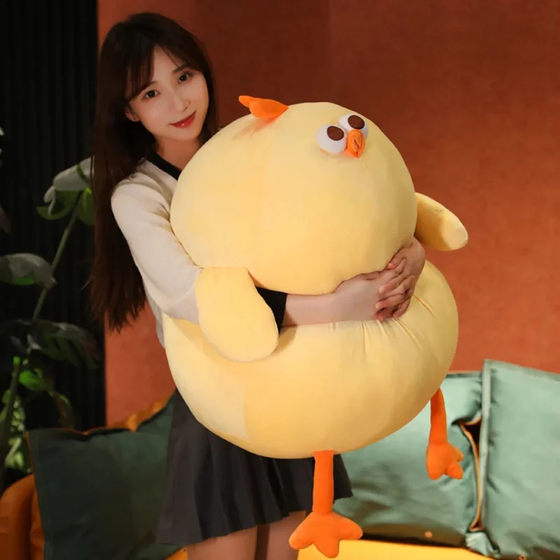 Plush Toys Yellow Fat Chicken Super Soft Stuffed Cushions Cartoon Animal Plushies Pillow Kawaii Companion Lazy Sofa