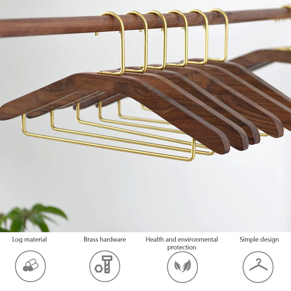 Black Walnut Solid Wood Coat Rack Good Toughness Not Easy To Break Suitable For Balcony