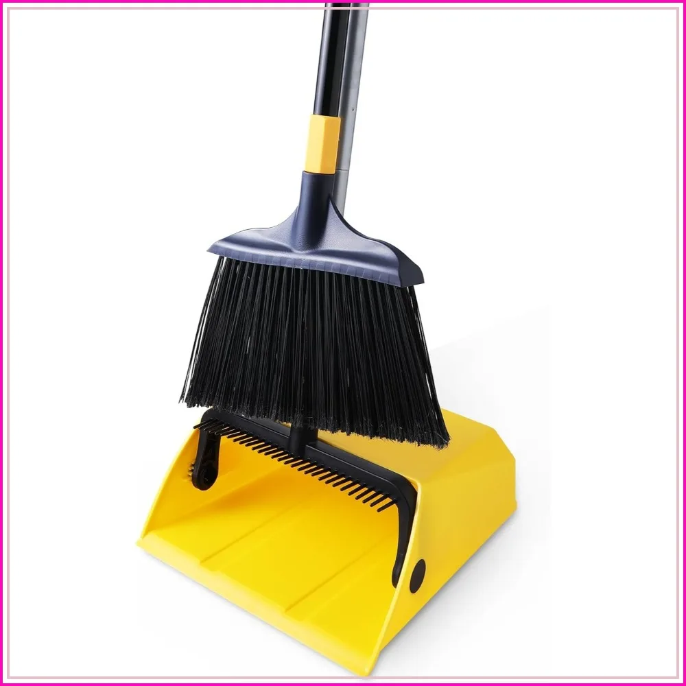 Home Office Marketing - Heavy Duty Broom and Dustpan with