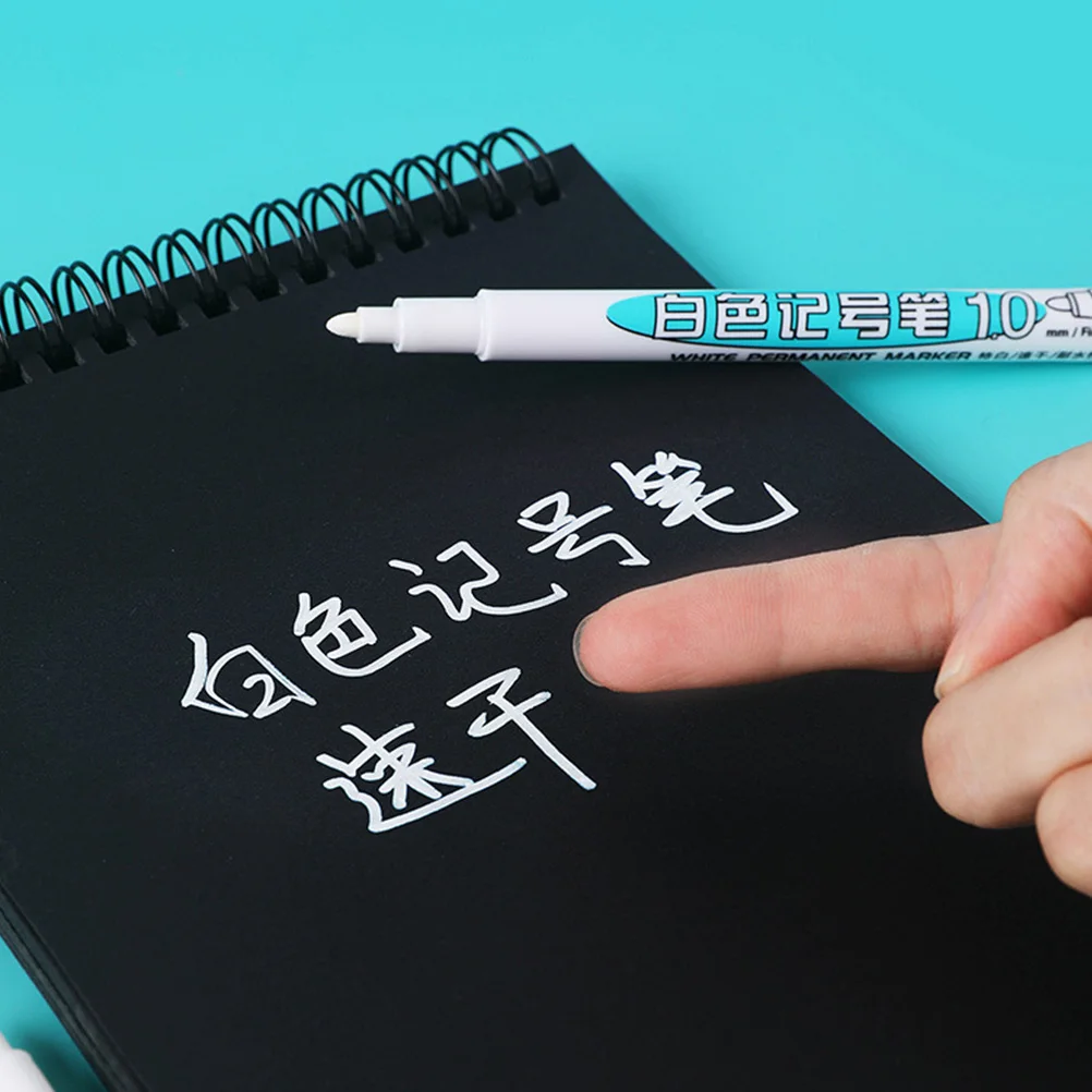 

12 Pcs Marker Pen White Color Plastic Paint Pens for Office Grouting Waterproof Durable Quick Scratches