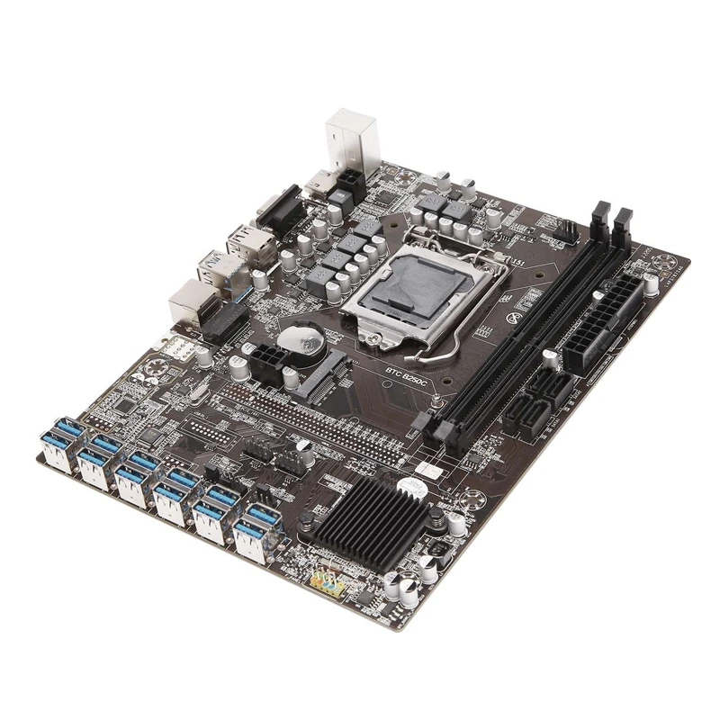 

2X B250C BTC Miner Motherboard+G3930 CPU+DDR4 4GB 2666Mhz RAM+128G SSD+Fan+SATA Cable 12XPCIE To USB3.0 Card Slot