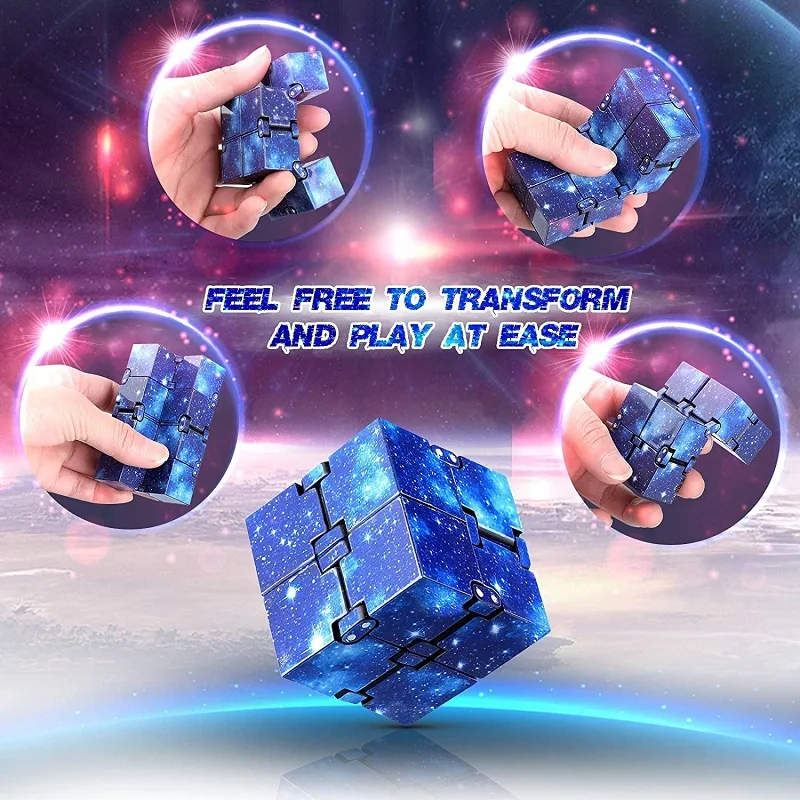 Infinity Cube Flip Thd juguetes juguete de ansiedad yemas de los dedos para juego rompecabezas antiestrés dedo mágico Fidget autismo regalos de mano niños