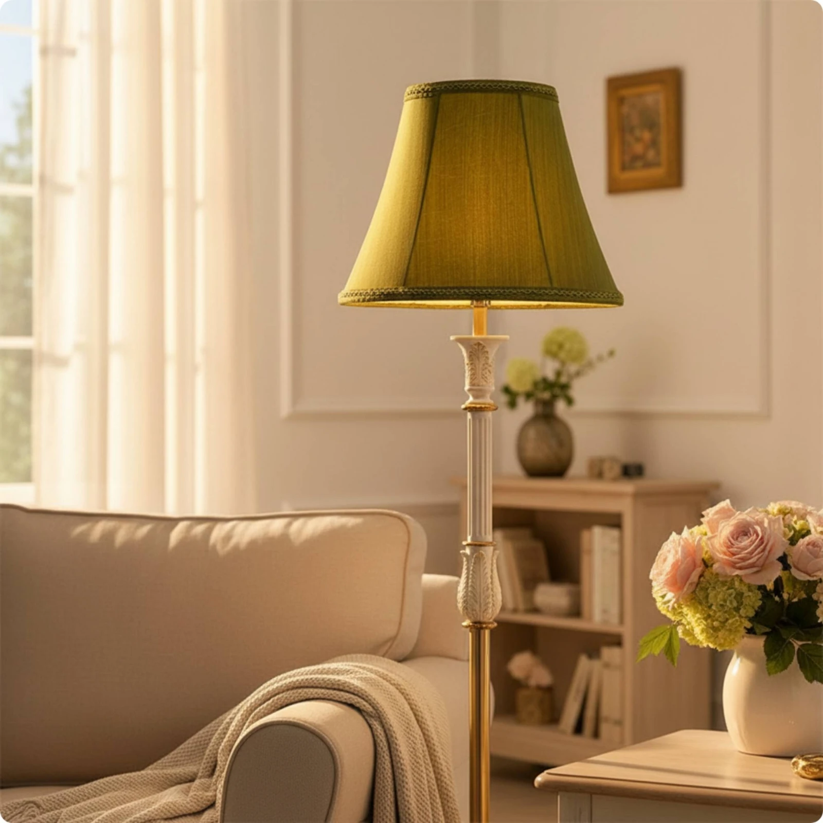 Pleated Lampshade Textured Lampshade with Lace Trim Lamp Shade Easy Assembly Lighting Wide for Bedside, Reading Nook