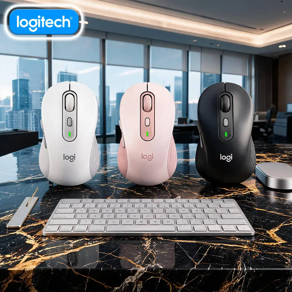 Logitech M650/M650L Ergonomic Mouse - Rubber Grips, 400-4000 DPI, 90% Reduced Click Noise, 24-Month Battery
