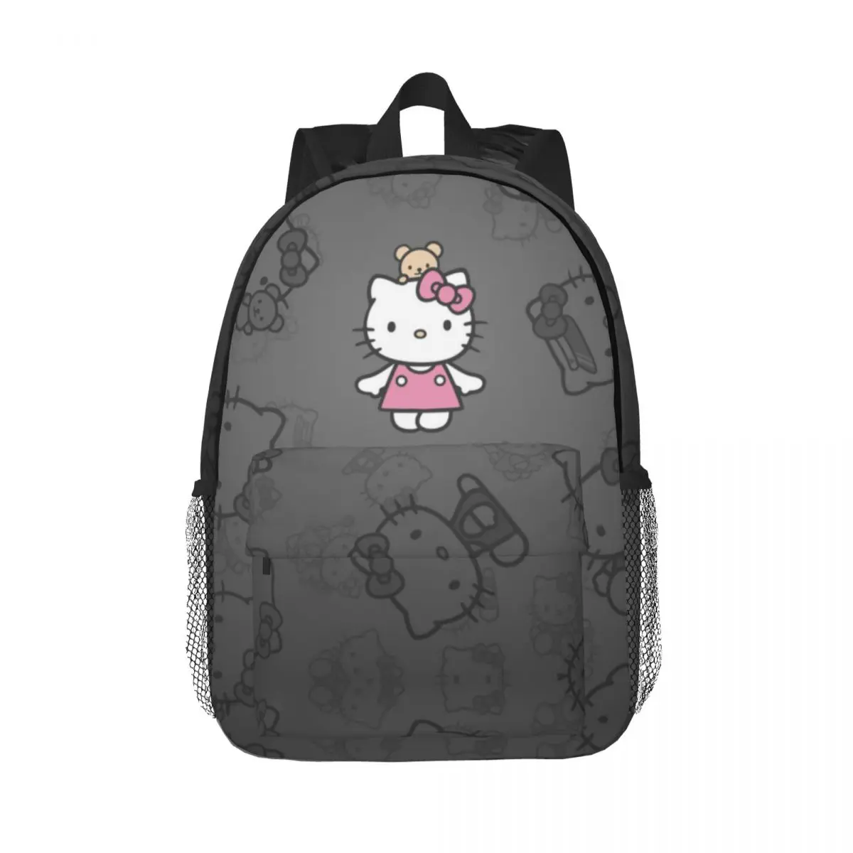 

Hello Kitty New Fashionable Pattern School Bag Print Lightweight Backpack 15inch