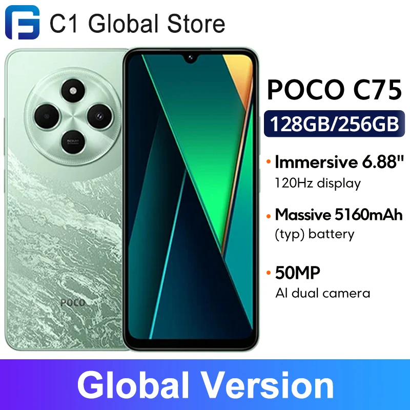 Global Version POCO C75  Smartphone NFC 120Hz 6.88