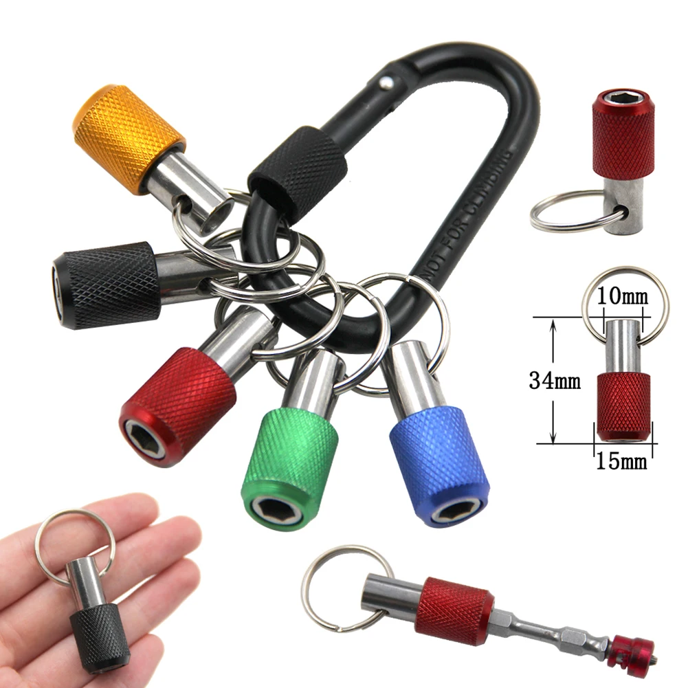 

Rugged Hex Shank Screwdriver Drill Bit 5pcs Aluminum Alloy Carbon Steel Keyring Extension Bar Quick Release Structure