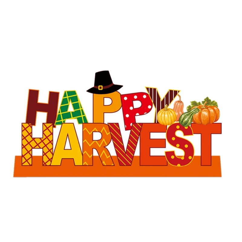 Декоративные знаки Happy Harvest для осени, настольные украшения, деревенский фермерский декор, осень благодарения, благодарение, благословения