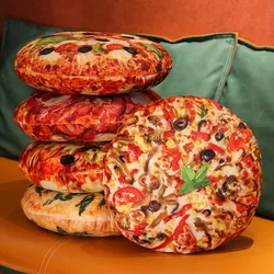 40/60cm Pizza Pancakes Pillows Food Plush Toys Simulated Snack Decoration Backrest Stuffed Cushion Craetive Gift for Girls