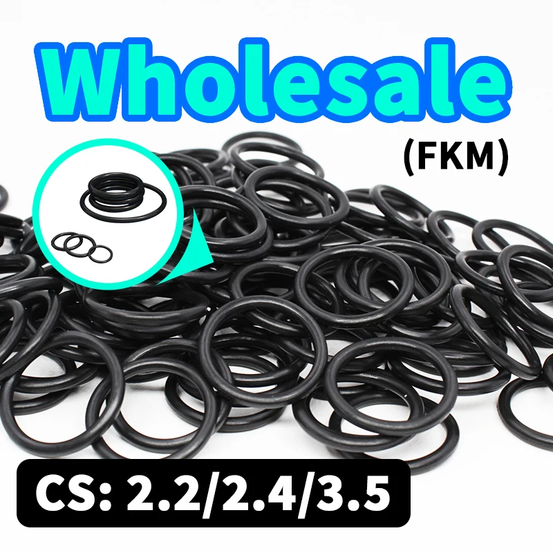 

CS 2,2-2,4/3,5 мм толщина FKM черное уплотнительное кольцо FPM фторкаучуковая уплотнительная прокладка эластичное резиновое шайба кольцо оптовая продажа Бесплатная доставка