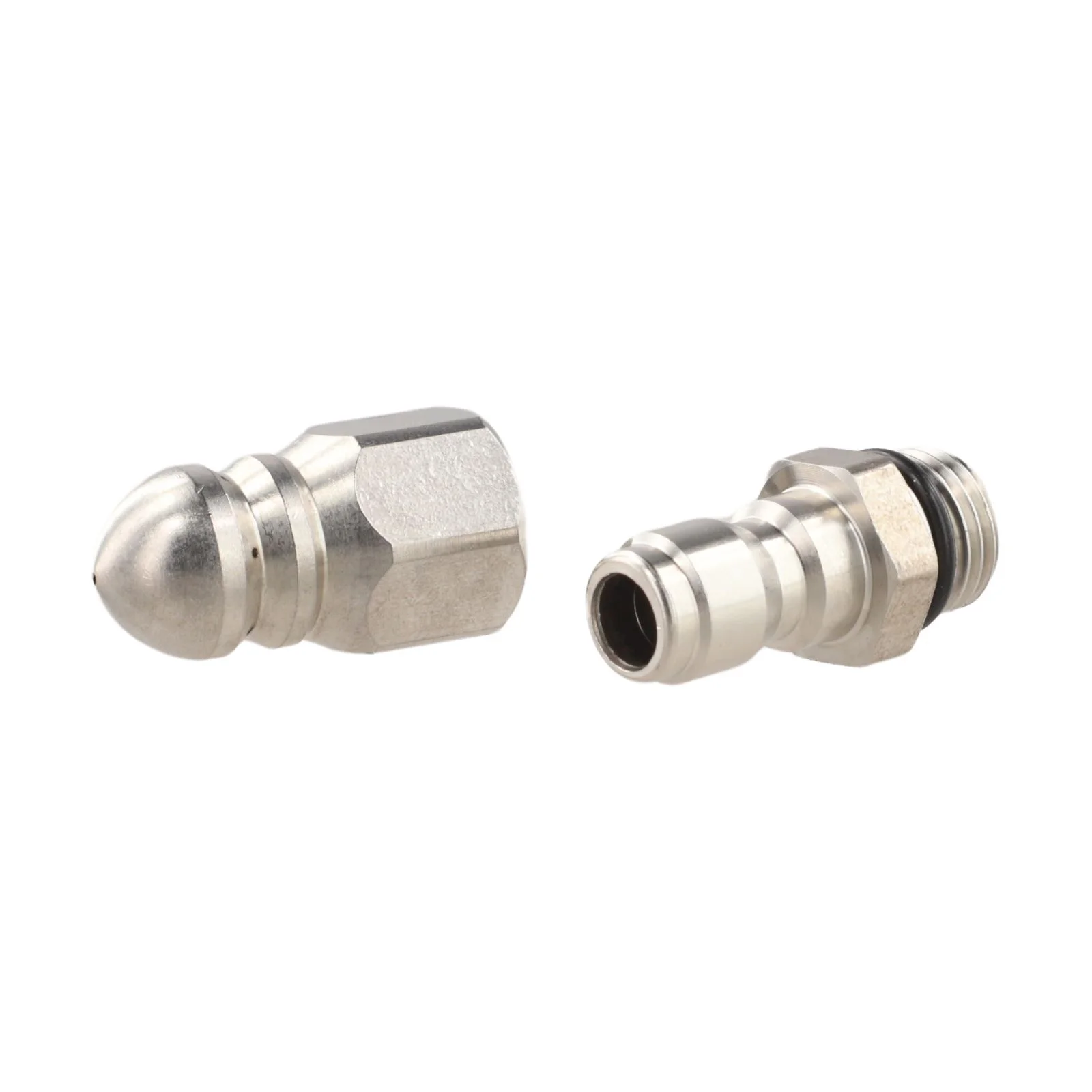 Jet Nozzle for High Pressure Cleaning Equipment with Forward Penetrating Stream and Circumferential Flushing Action