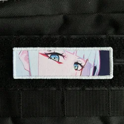 Lucy Eyes Gaze Morale Badge Punk Girl Game Character Anime Patch Hook and Loop Printing Tactical Military Backpack Sticker