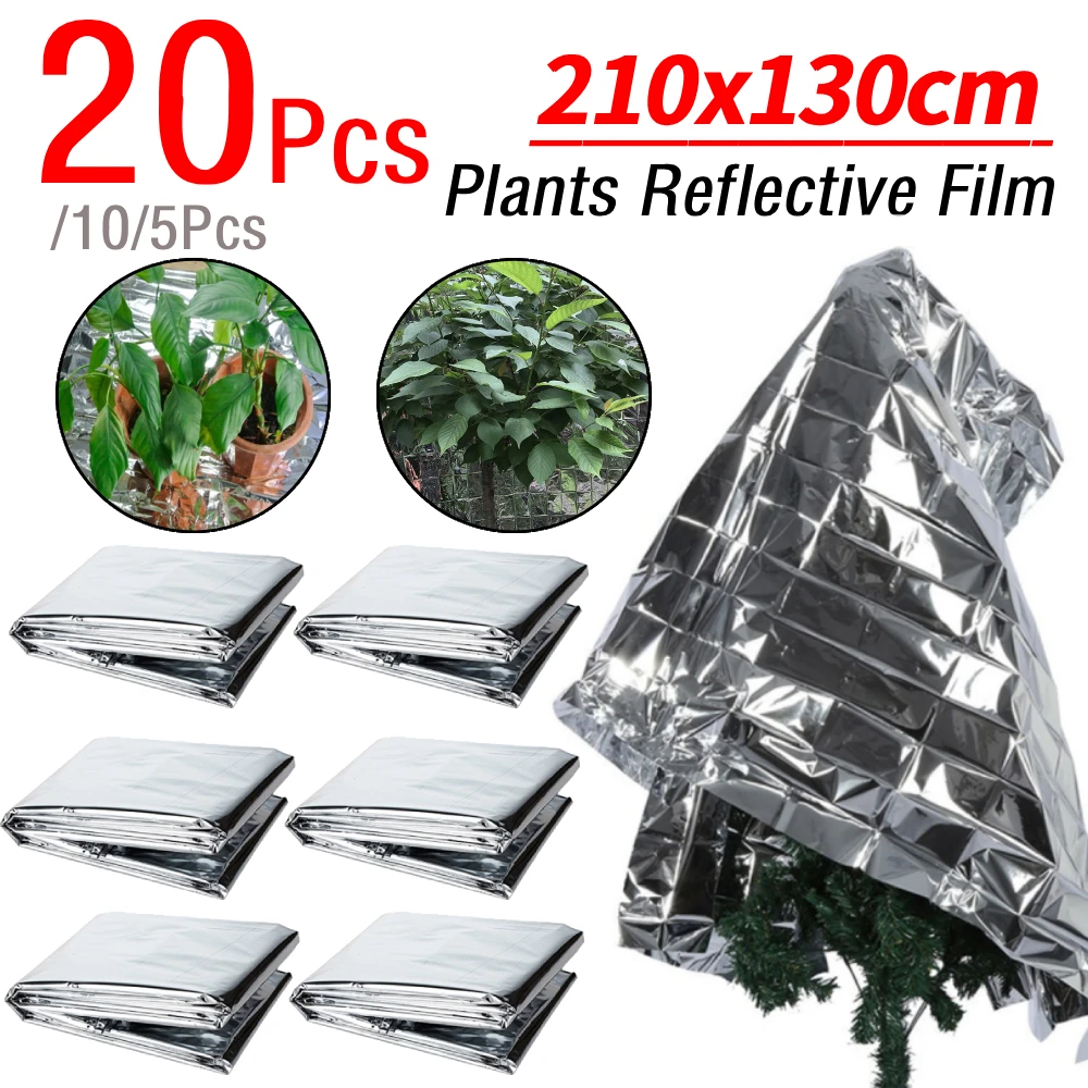 

5-20 шт. серебряные майларовые светоотражающие пленки 210x130 см майларовая пленка для выращивания палатки из фольги для сада, теплицы, сельского хозяйства, увеличения роста растений ﻿