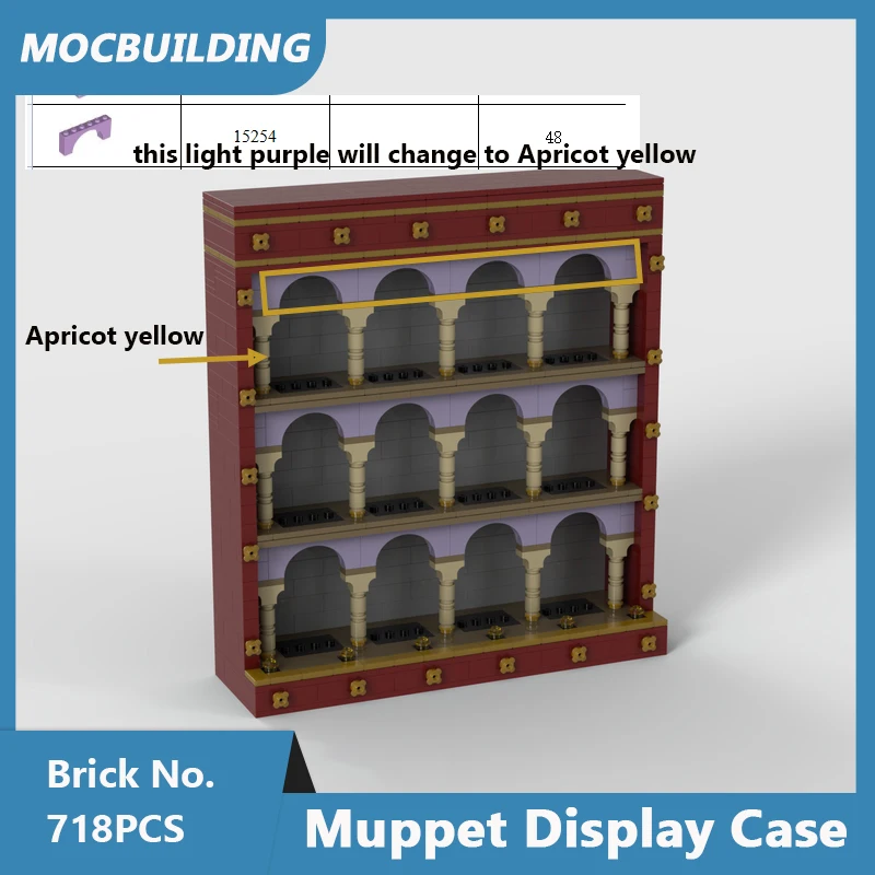 MOC Building Blocks Muppets Display Case Model Collection DIY Assembled Bricks Creative Educational Xmas Toys Gifts 718PCS