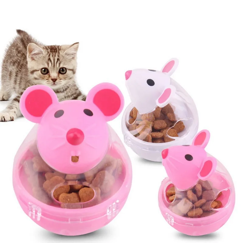 Interaktives Katzenfutter-Spielzeug in Mausform, rollender Futternapf, Leckerli-Ausgabe-Ball, Trainings-Puzzle-Spielzeug für Katzen und Kätzchen, Haustierbedarf – Detail 3
