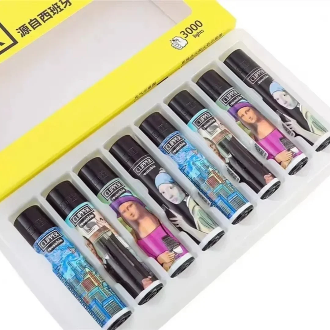 

Spain Clipper Lighter Smooth Grinding Wheel Open Flame Lighter Clipper Inflatable Lighter Smoking Accessories Collection Gifts