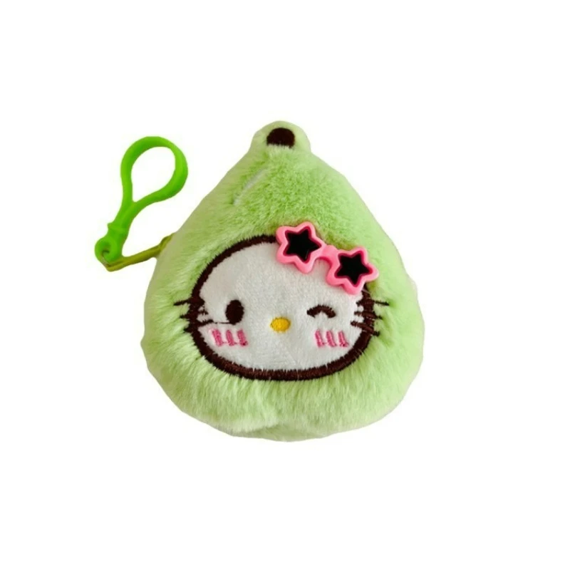 المألوف العصرية الكرتون الفاكهة سلسلة التفاح الكمثرى الأناناس جولة أفخم محفظة نسائية للعملات المعدنية المحمولة سماعة حقيبة التخزين قلادة #5