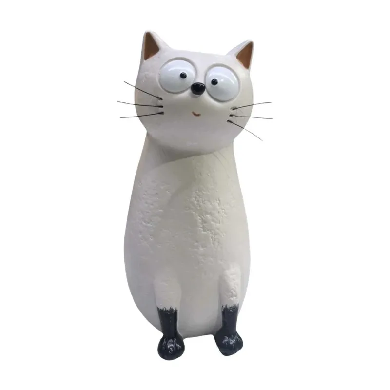 [NEWA08R】 Minimalist Animal Shaped Flower Vase-Creative Quirky Cat Resin Design For Living Room Tabletop