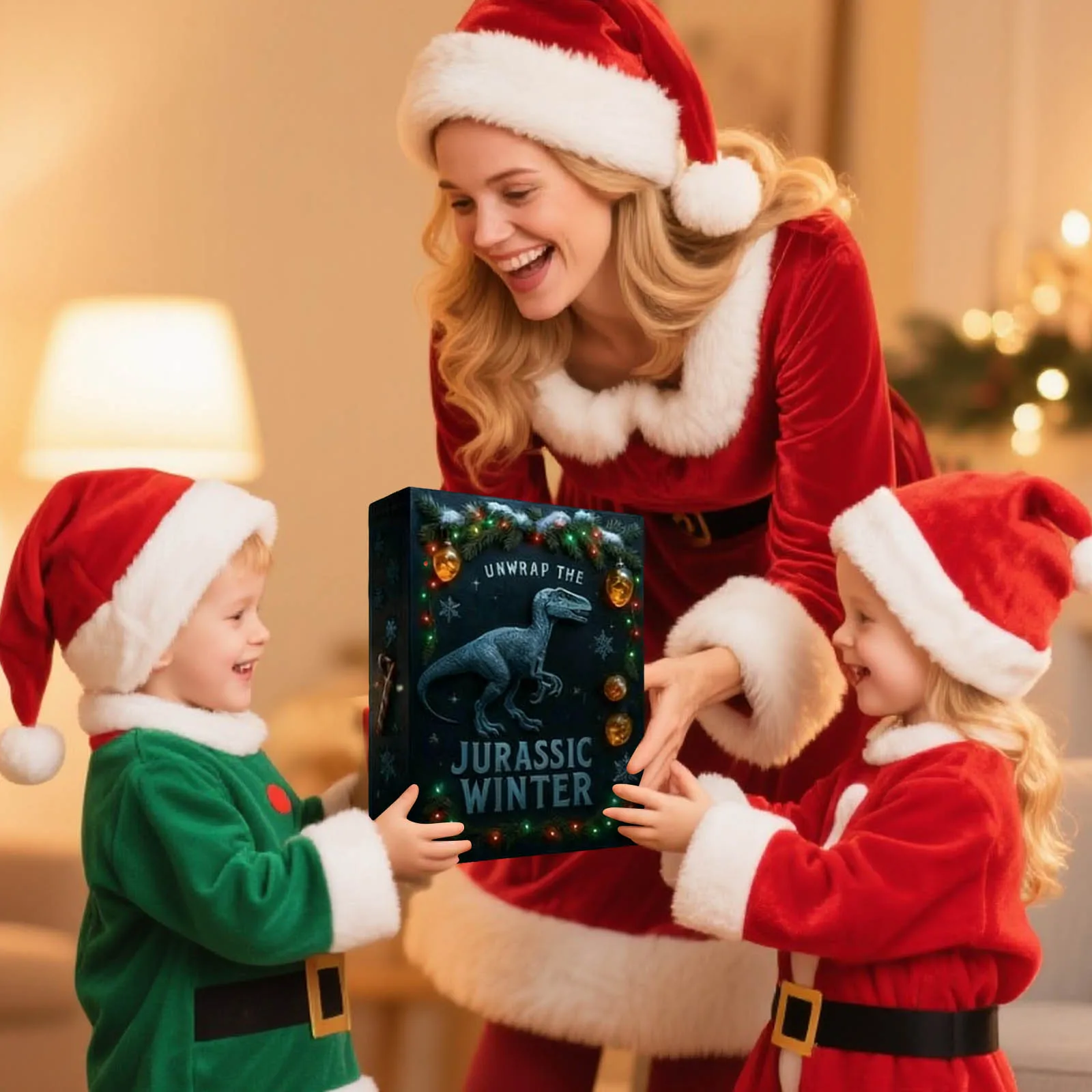 Horloge de retraite, calendrier de vacances 2025, contenant 24 pendentifs en acrylique, adapté à diverses heures de fête, minuterie en verre pour enfants de 2 minutes