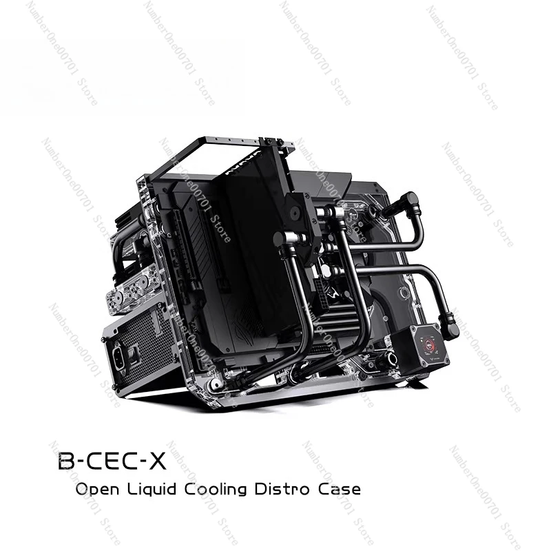 B-CEC-X Open Frame PC Case, Aluminum Alloy Water Cooling Chassis, Vertical/Horizontal DIY Test Bench for PC Showcase