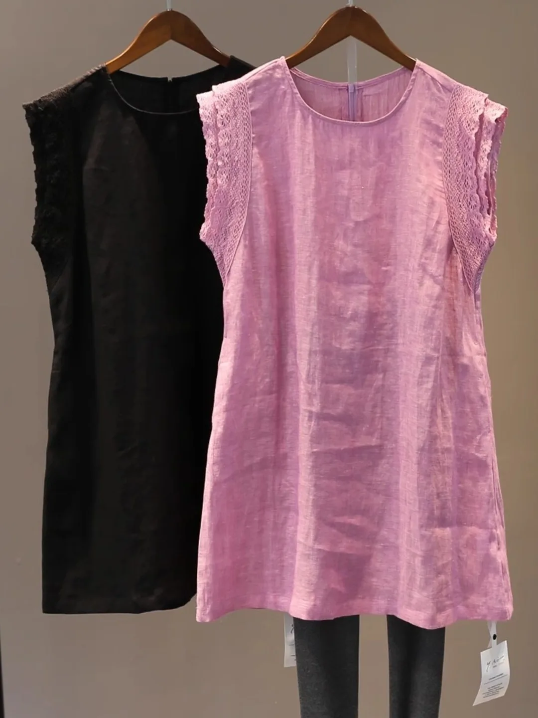 

Faionable Hollow out ort Sve Cotton Linen Dr Женская летняя юбка с кружевной отделкой, новый дизайн, сенсационный жилет Dr