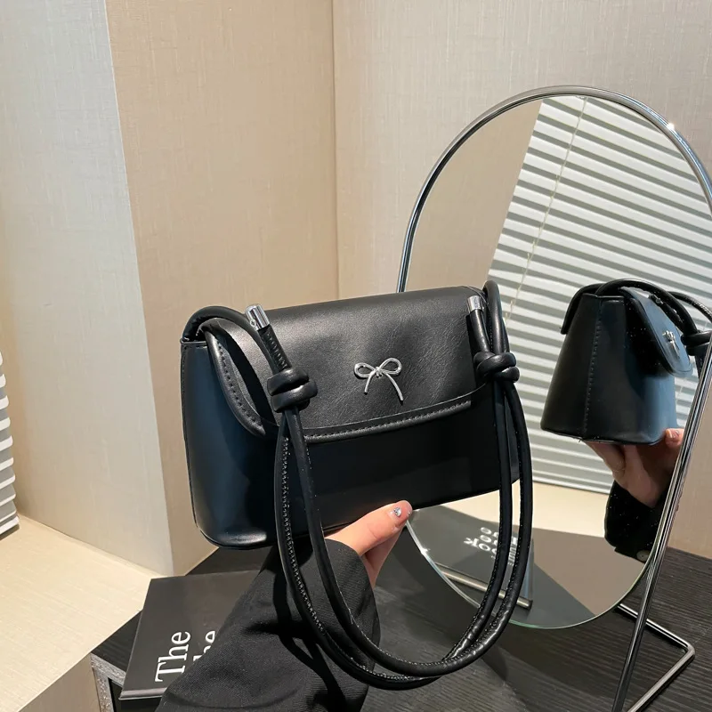 Textured small square bag trendy fashion simple versatile underarm women's bag