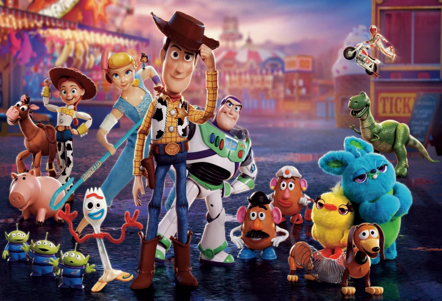 قصة لعبة أطفال حفلة عيد ميلاد الخلفيات الفراش ديكورات للحائط ملصق الأسرة الاحتفال خلفية للتصوير الفوتوغرافي