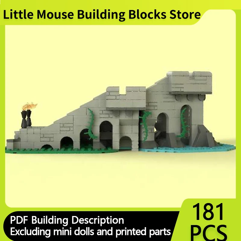 

Medieval Castle Model MOC Building Bricks Rock Brick Castle Ramp Modular Technology Gifts Holiday Assemble Children Toys Suit