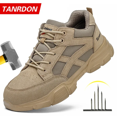 Imagen 1 del producto Zapatos de seguridad con aislamiento de 10KV para hombre, botas de trabajo de soldadura transpirables antigolpes para electricista, calzado masculino a prueba de pinchazos