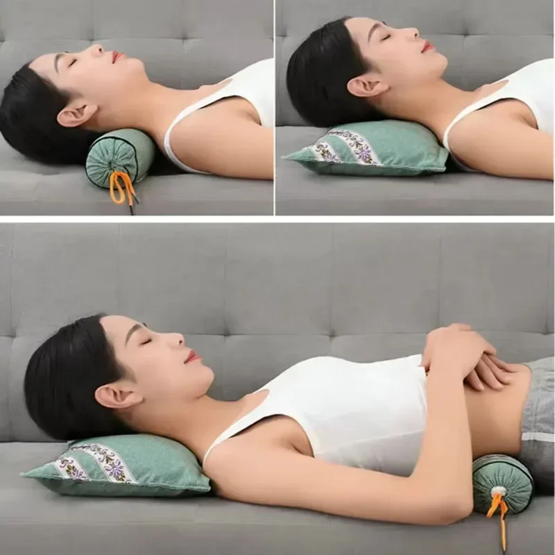 Nature Anti-Bacteria Wormwood Pillow Neck Releaser Cervical Chinese Ancient Traditional Medicine Cylindrical Neck Circle Pillows