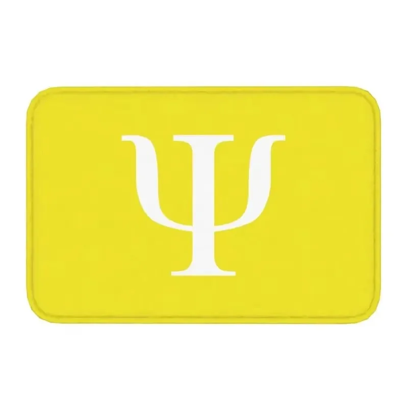 Custom Psychology Marble Psi Symbol Doormat Anti-Slip Entrance Room Door Floor Mat Psychologist Teacher Gift Garden Carpet