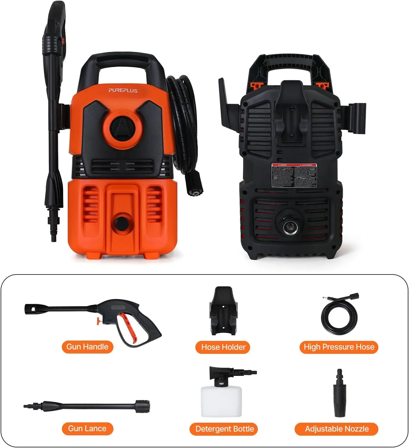 Electric Pressure Washer, Max 2000 PSI 1.8 GPM Power Washer, with Adjustable Nozzle, Soap Cannon, 16.5 FT Power Cord