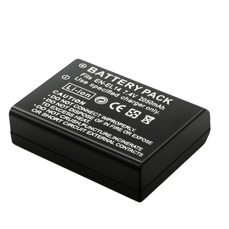 EN-EL14 EN-EL14A BATTERY 2050MAH For Nikon D5600 D5200 D5300 D3100 D3200 D3300 D3400 D3500 Coolpix P7800 P7700 P7100 Cameras