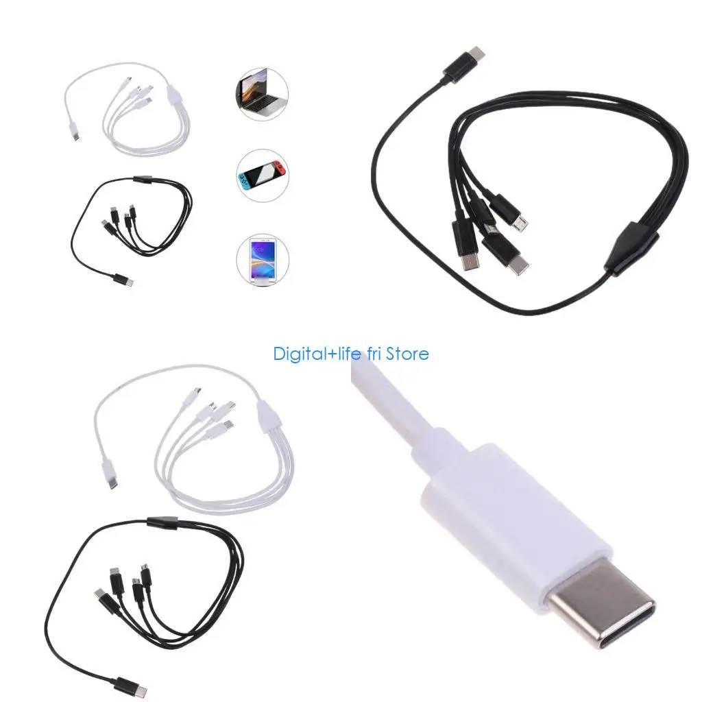 E06D USB C to Micro USB + Type C Universal Cable for Phone Multiple Devices