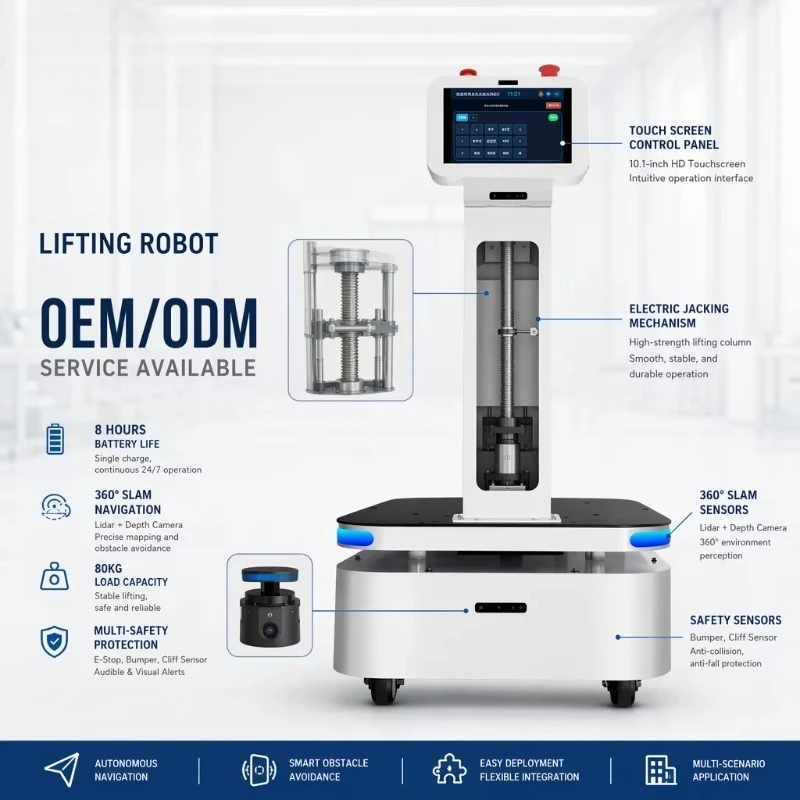 AGV Delivery Robot Stable Hydraulic Lifting Option Automated Guided Robot Realize Automatic Loading And Unloading Of Warehouse