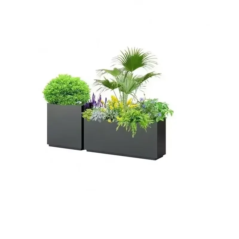 Durable Flower Planter Box Stainless Steel Flower Planter Box Large Outdoor Pot