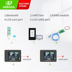 Аксессуары JBD Bluetooth Модуль UART RS485 ЖК-дисплей для литиевой батареи Smart BMS 3S-20S с функцией связи