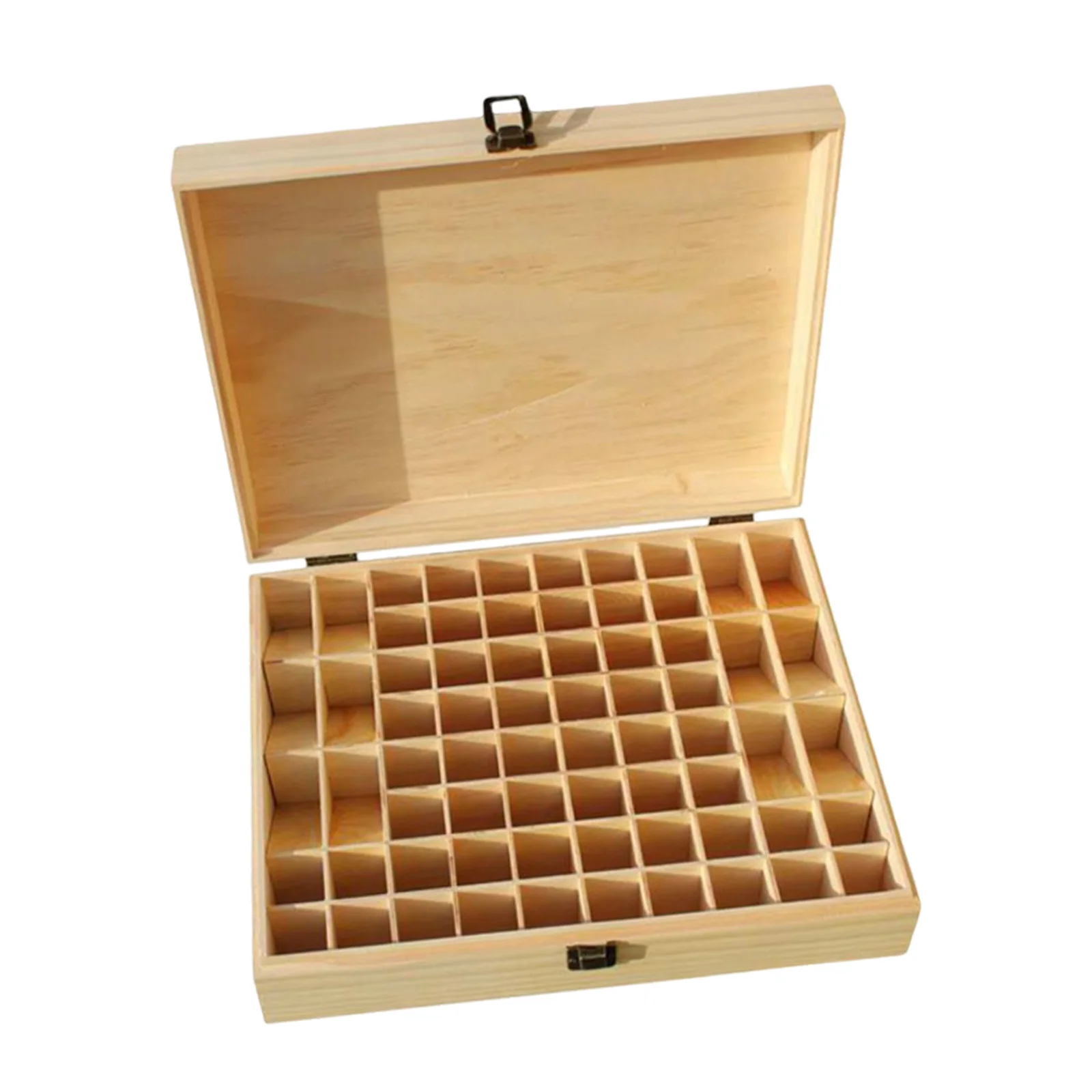 68 Grid Essential Oil Box Storage Box Creative Multi-Grid Solid Wood Cosmetics Jewelry Storage Box Wooden Gift Essential Oil Box