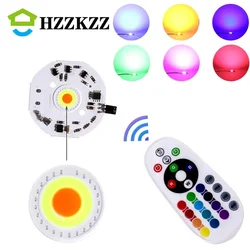 Satış LED COB RGB çip ışık LED spot lamba 220V gerek sürücü için uzaktan kumanda ile projektör Lamp DIY aydınlatma