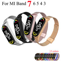 Metal Strap bracelet for Xiaomi mi band 7 6 5 3 4 strap Stainless Steel MiBand 4 Smart Wrist Strap for xiao mi miband 4 3 straps