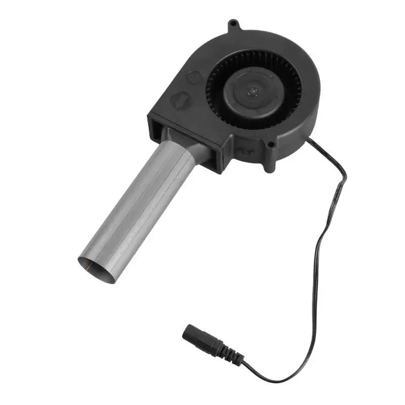 652F مروحة منفاخ متعددة الأغراض 12 فولت مع مخرج أنبوب معدني لبدء الحريق والتهوية مجهزة بأنبوب من الفولاذ المقاوم للصدأ