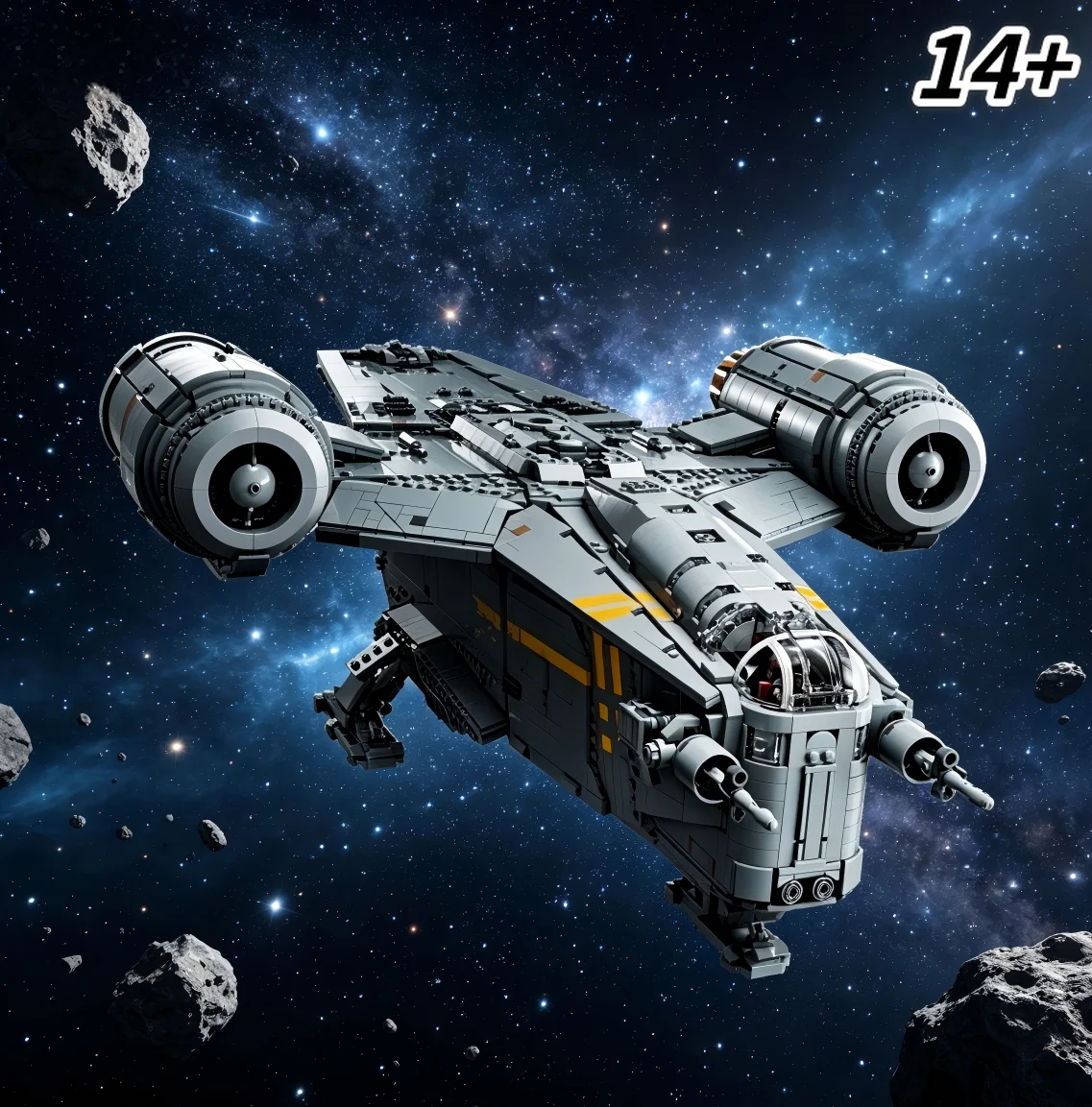 

2026New 75331 6187pcs The Razor Crest Building Blocks Set Unique Space Ship High-end Small Gift