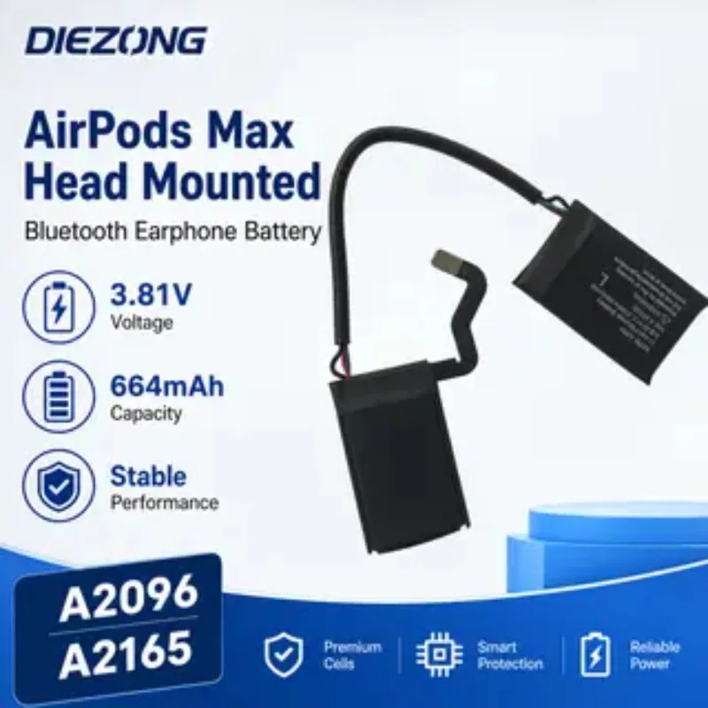 A2096 A2165 for Airpods Max Over-ear 3.81V 664mAh Battery Replacement Repair Spare Parts Head Mounted Bluetooth Headset Battery