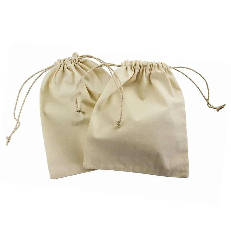 New 1Pcs Linen Jute Drawstring Gift Bag Pouch Wedding Favor Sack Jewelry Storage Bag Multipurpose Cloth Packaging Pouch