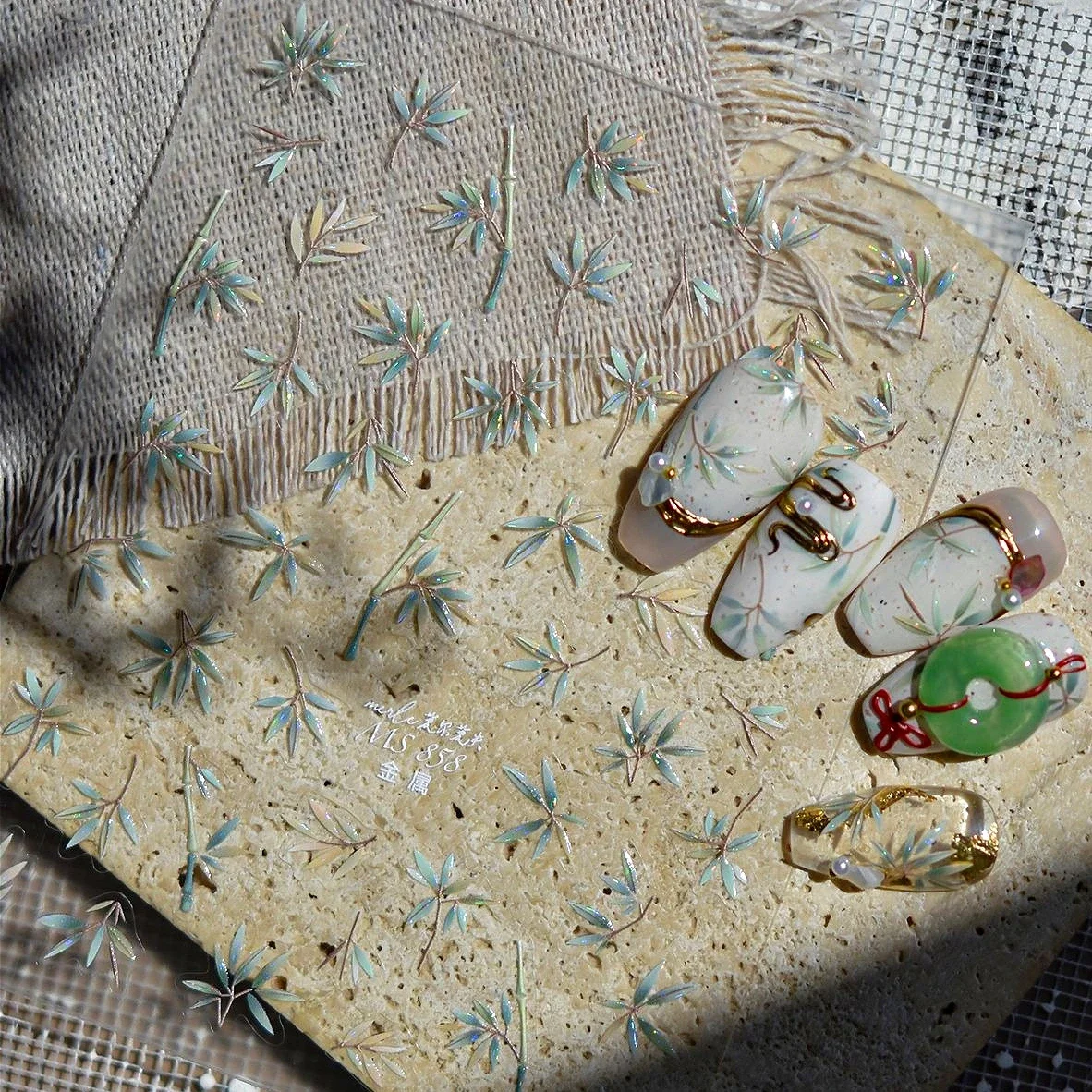 

Delicate Chinese Noble Bamboo Peony Flower Epiphyllum Frangipani Peach Blossom Rose Lily Daisy Gradient Nail Art Stickers Decals