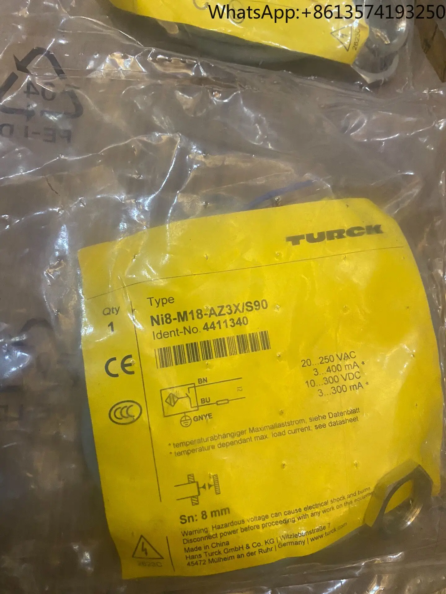 

TURCK Ni8-M18-AZ3X/S90 Order number: 4411340in stock