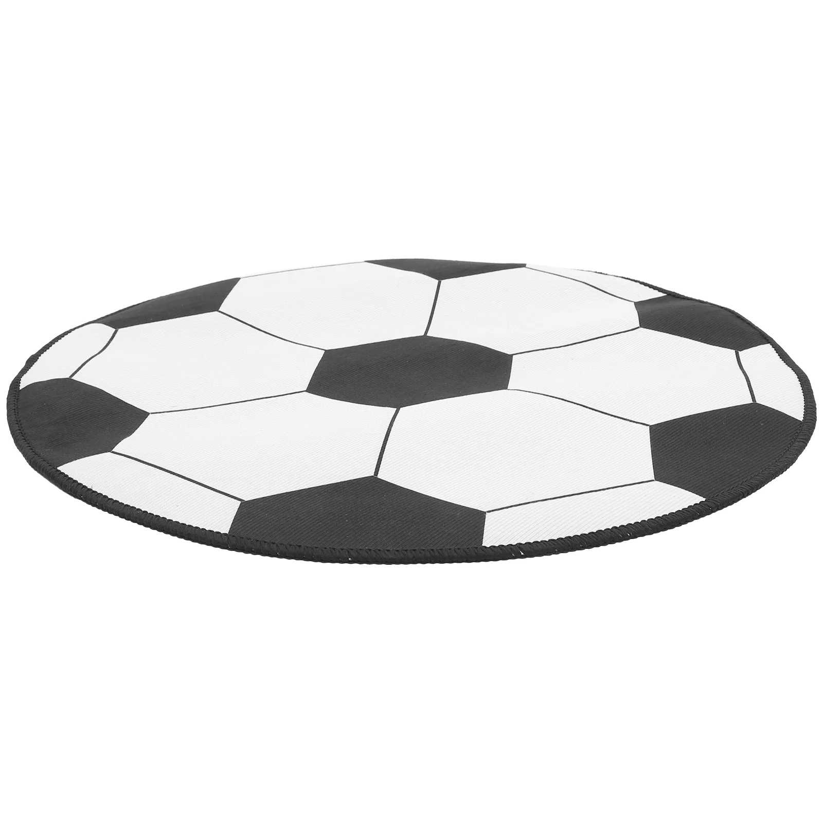 Football Computer Chair Mat Floor Rug Pad Rugs Round Desk Carpet Protector for Office Rolling Chairs Black