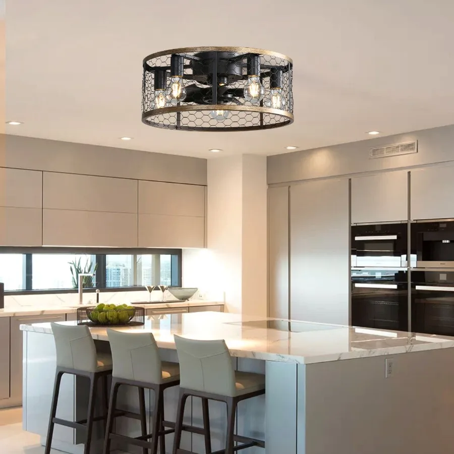 Deckenventilator in Metallic-Schwarz